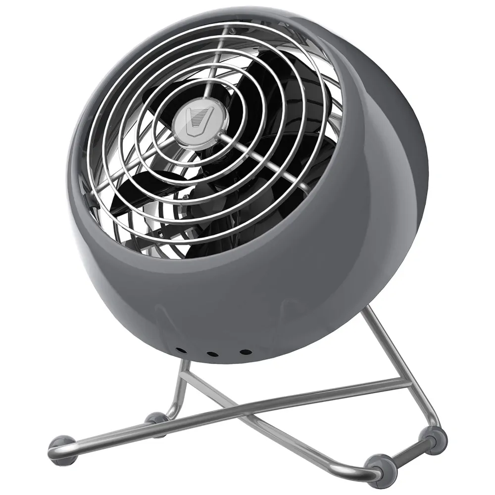 ectq2syx61n10b_0.jpg - Mini Ventilador Vintage Moderno com 2 Velocidades e Inclinação Ajustável, 110V 21W, Vornado VFANCR1 0283 85, Cinza