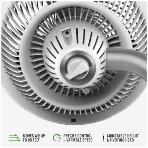 Ventilador de Coluna 693DC, Médio Porte Velocidade Variável e Altura Ajustável, 110V 36W, VORNADO CR1 0313 73, Branco
