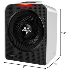 Aquecedor Elétrico Portátil com Controle de Temperatura, Temporizador e Recursos de Segurança, 110V, 1500W, VORNADO Velocity 5, Branco