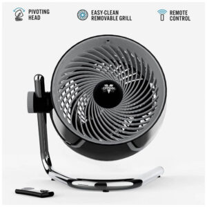 ectqbssvrwm80b_3.jpg - Ventilador de Mesa Pivot6 com 4 Velocidades, Controle Remoto e Eixo Rotativo, 110V 45W, VORNADO CR1 0410 06, Preto