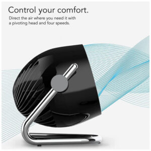 ectqbssvrwm80b_4.jpg - Ventilador de Mesa Pivot6 com 4 Velocidades, Controle Remoto e Eixo Rotativo, 110V 45W, VORNADO CR1 0410 06, Preto