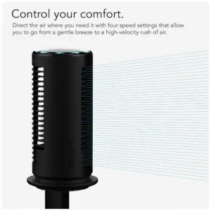 ectqdfx1mvk90b_4.jpg - Ventilador de Torre Oscilante Compacto com Suporte Removível, 4 Velocidades, 110V, VORNADO ATOM 1S, Preto