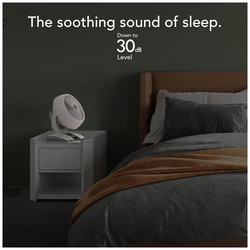 Ventilador de Mesa com Controle de Velocidade Variável e Controle Remoto, 110V 33W, VORNADO CR1 0240 43, Branco