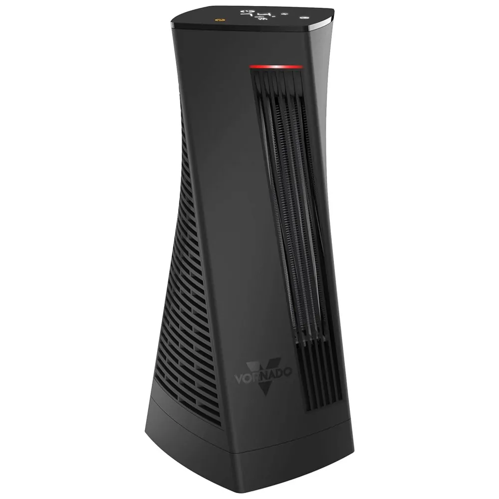 ectqh1m44gw70b_0.jpg - Aquecedor Elétrico de Torre Oscilante com Temporizador Embutido e Display Digital, 110V 1500W, Vornado OSCTH1, Preto