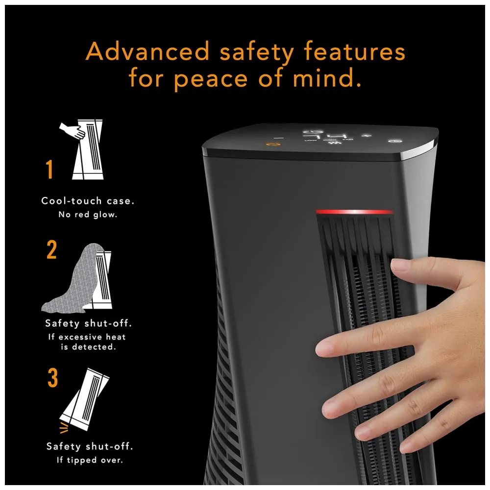 ectqh1m44gw70b_4.jpg - Aquecedor Elétrico de Torre Oscilante com Temporizador Embutido e Display Digital, 110V 1500W, Vornado OSCTH1, Preto