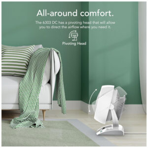 Ventilador com Controle de Velocidade Variável e Controle Remoto, 110V 53W, Vornado 6303DC Energy Smart, Branco