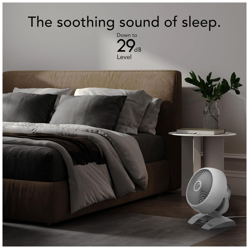 Ventilador com Controle de Velocidade Variável e Controle Remoto, 110V 53W, Vornado 6303DC Energy Smart, Branco