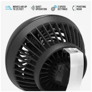 ectqisazma110b_1.jpg - Ventilador de Mesa 160 com 2 Velocidades Ajustáveis, 110V 27W, VORNADO CR1 0184 06, Preto