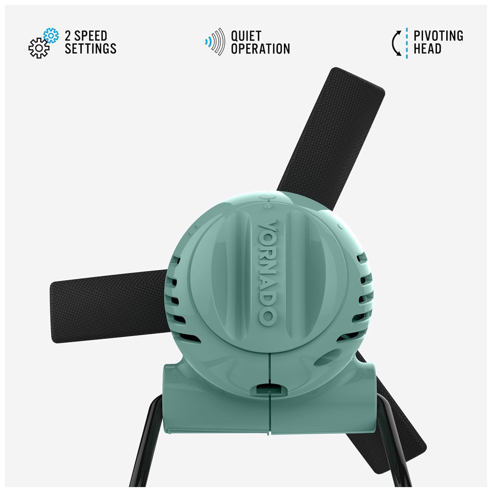 ectqknlvptr90b_1.jpg - Ventilador de Mesa com 2 Velocidades e Lâminas Macias, 110V 30W, Vornado Zippi, Verde