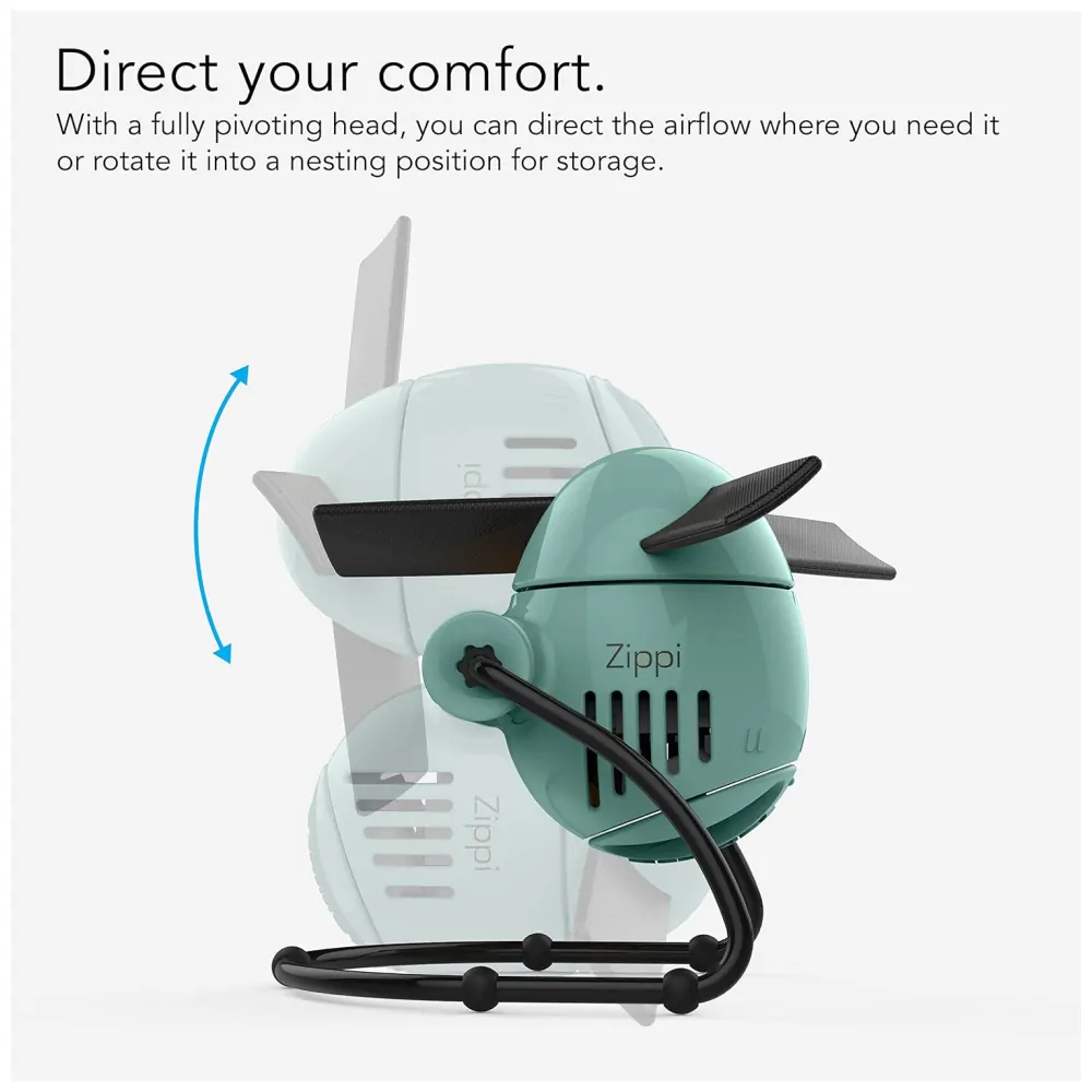 ectqknlvptr90b_3.jpg - Ventilador de Mesa com 2 Velocidades e Lâminas Macias, 110V 30W, Vornado Zippi, Verde