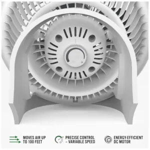ectqllhxptr90b_2.jpg - Ventilador de Mesa 3DC Inteligente com Controle de Velocidade Variável, 110V 55W, VORNADO CR1 0448 73, Branco