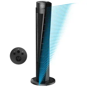 ectqn168hb8c0b_0.jpg - Ventilador de Torre com Controle Remoto e 4 Velociades, 110V 70W, Vornado OSC84, Preto