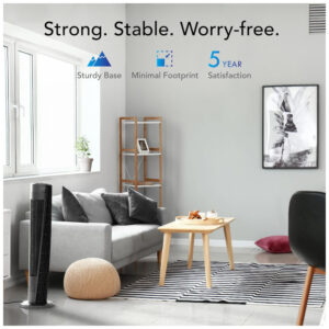 ectqn168hb8c0b_5.jpg - Ventilador de Torre com Controle Remoto e 4 Velociades, 110V 70W, Vornado OSC84, Preto