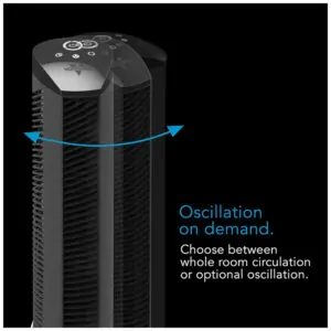 Ventilador de Torre Oscilante com Controle Remoto e 3 Velocidades, 110V 34W, Vornado OSCR32, Preto