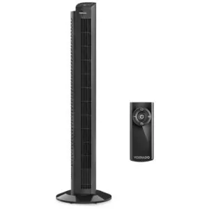 Ventilador de Torre com Controle Remoto, Temporizador, 5 Velocidades e Oscilação de 70 , 110V 61W, Vornado OZI42, Preto