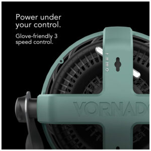 Ventilador de Piso com IP54 Avaliado À Prova de Poeira e Motor Resistente à Água, 110V 53W, Vornado EXO51, Verde