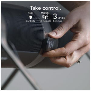 ectqthb2z6xc0b_3.jpg - Ventilador de Torre e Circulador de Ar Horizontal com Controlo Remoto, 3 Definições de Velocidade, 110V, Vornado Airbar 6, Preto