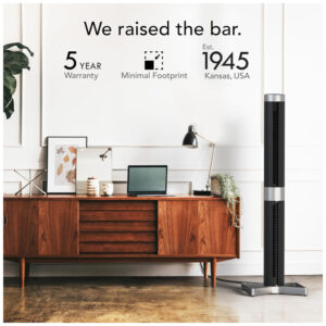 ectqthb2z6xc0b_5.jpg - Ventilador de Torre e Circulador de Ar Horizontal com Controlo Remoto, 3 Definições de Velocidade, 110V, Vornado Airbar 6, Preto