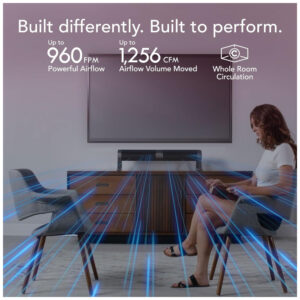 ectqvg6vn6xc0b_2.jpg - Ventilador de Torre e Circulador de Ar Horizontal, com Controlo Remoto, 3 Definições de Velocidade, 110V, Vornado Airbar 4, Preto