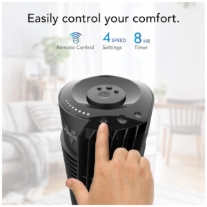 ectqxn1fjb8c0b_4.jpg - Ventilador de Torre com Controle Remoto, Silencioso, Oscila até 70, Temporizador e 4 Velocidades, 110V 71W, Vornado OSC54, Preto