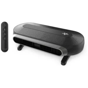 ectqxyrxzymc0b_0.jpg - Ventilador de Torre Horizontal, Estilo Moderno com Inclinação Ajustável, 5 Velocidades, Silencioso, Controle Remoto e Digital, 110V, Vornado, Preto