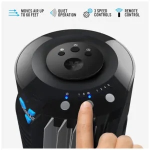 Ventilador de Torre, Circulador de Ar, 110V 46W, VORNADO 143 FA1 0026 06, Preto