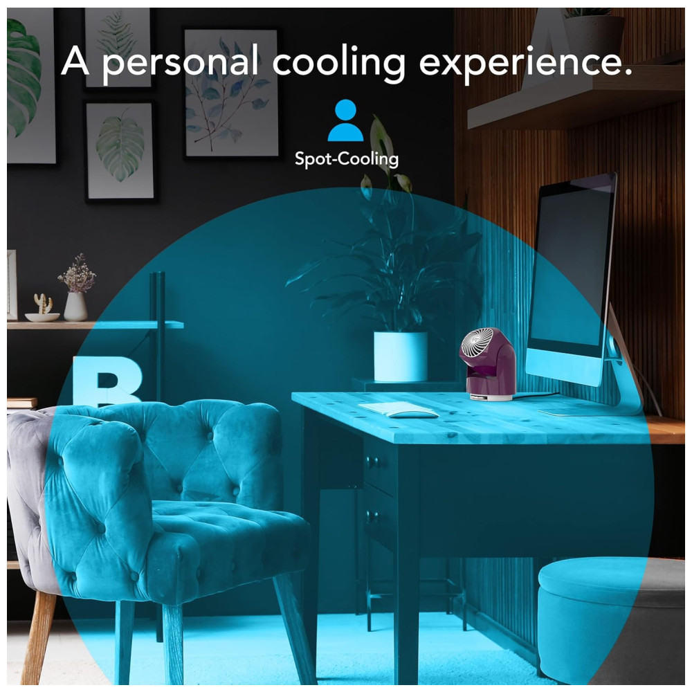 ectqybrs62280b_3.jpg - Ventilador com 2 Velocidades e Fluxo de Ar Ajustável, 110V 14W, Vornado Flippi V6 CR1 0094 116, Violeta Escuro
