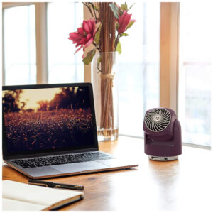 ectqybrs62280b_4.jpg - Ventilador com 2 Velocidades e Fluxo de Ar Ajustável, 110V 14W, Vornado Flippi V6 CR1 0094 116, Violeta Escuro