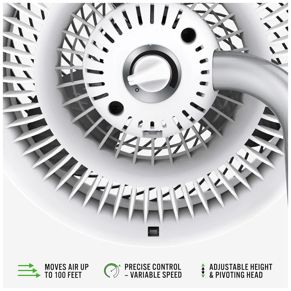 Ventilador com Controle de Velocidade Variável e Altura Ajustável, 110V 60W, VORNADO CR1 0277 73, Branco
