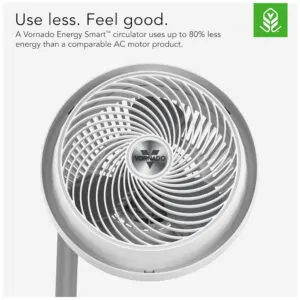 Ventilador com Controle de Velocidade Variável e Altura Ajustável, 110V 60W, VORNADO CR1 0277 73, Branco