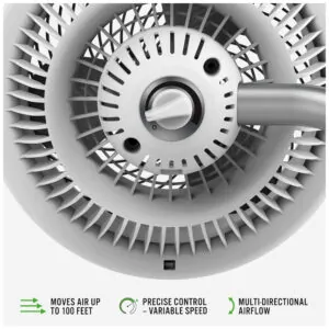 Ventilador de Piso com Controle de Velocidade Variável, 110V 60W, Vornado 723DC Energy Smart, Branco