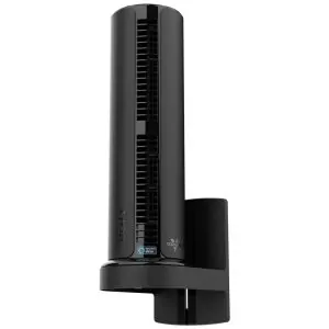 ectq24t7589b0b_0.jpg - Ventilador de Torre Oscilante com Suporte de Parede e Controle de Voz Alexa, 110V, Vornado ATOM 2W AE, Preto