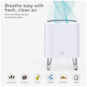 QUBE50 Purificador de ar para casa, quarto e escritório, VORNADO AC1 0046 43, Branco