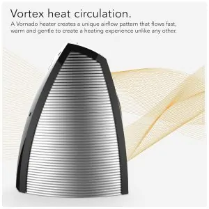 Aquecedor Elétrico com Termostato Ajustável e 2 Configuração de Aquecimento, 110V Vornado VH10, Preto