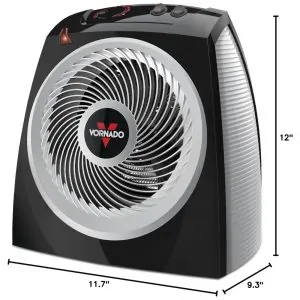 Aquecedor Elétrico com Termostato Ajustável e 2 Configuração de Aquecimento, 110V Vornado VH10, Preto