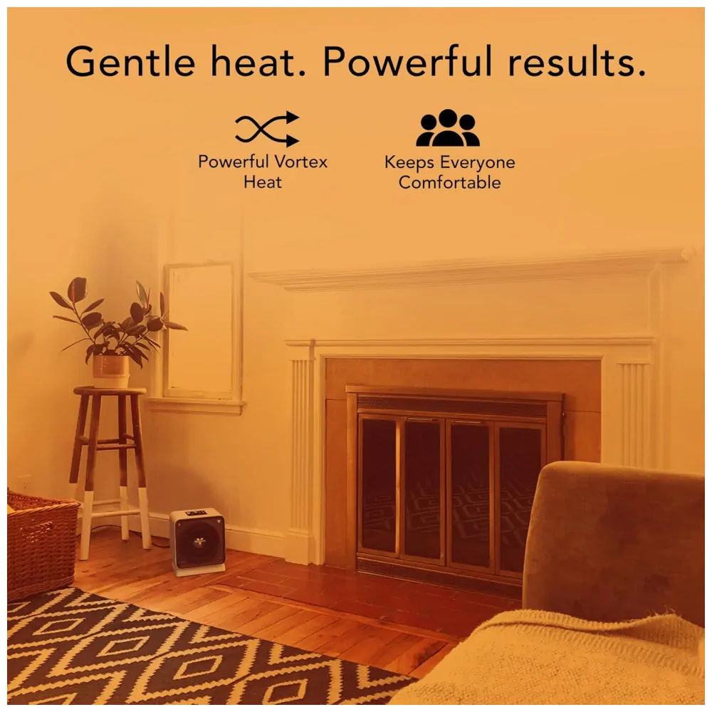 Aquecedor Vornado Velocity Cube 5 OSC Branco Vortex Heat Oscilacao 70 graus Auto Climate Timer 12h Controle Remoto Night Mode 120V