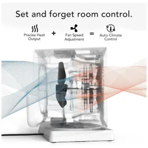 Aquecedor Vornado Velocity Cube 5 OSC Branco Vortex Heat Oscilacao 70 graus Auto Climate Timer 12h Controle Remoto Night Mode 120V