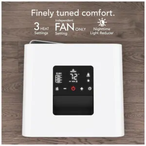 Aquecedor Vornado Velocity Cube 5 OSC Branco Vortex Heat Oscilacao 70 graus Auto Climate Timer 12h Controle Remoto Night Mode 120V