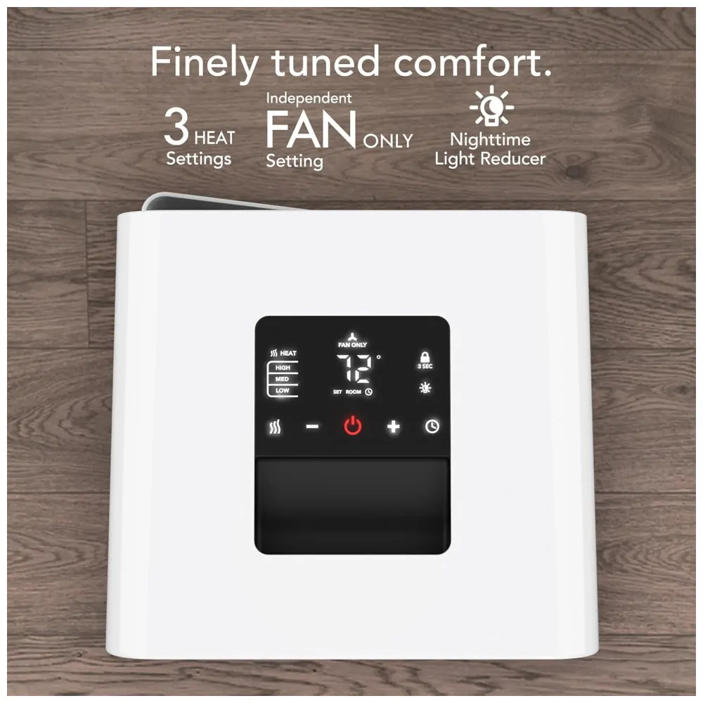 Aquecedor Vornado Velocity Cube 5 OSC Branco Vortex Heat Oscilacao 70 graus Auto Climate Timer 12h Controle Remoto Night Mode 120V