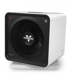 Aquecedor Vornado Velocity Cube 5S 2025 Branco Vortex Heat Circulation Auto Climate 3 Niveis Timer 12h Base Giratoria 120V