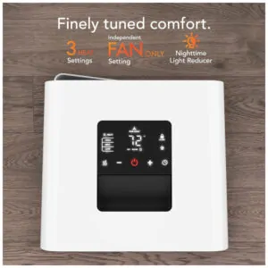 Aquecedor Vornado Velocity Cube 5S 2025 Branco Vortex Heat Circulation Auto Climate 3 Niveis Timer 12h Base Giratoria 120V