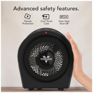 Aquecedor Vornado Velocity 3R 2025 Preto Velocity Tuned Heat 3 Niveis Touch LED Termostato Protecao Avancada 120V