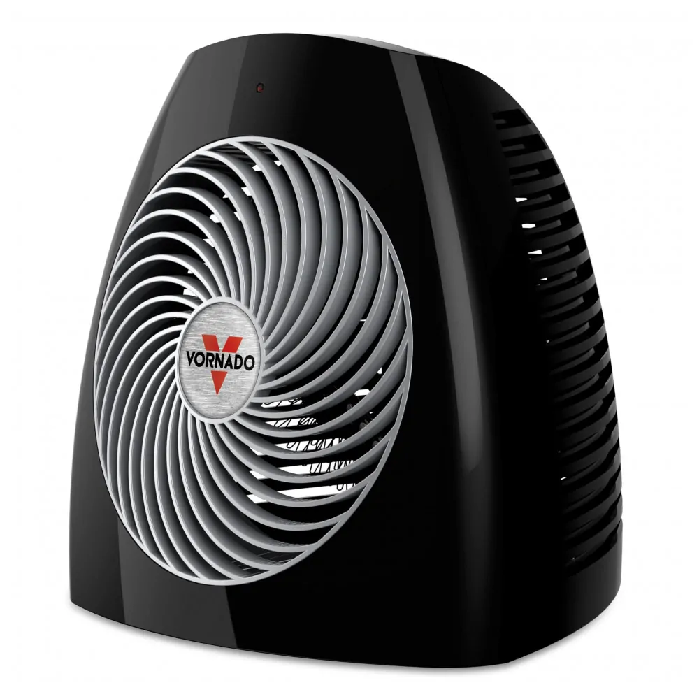 Aquecedor de Ambiente Vornado MVH Preto Circulação Vórtice 3 Níveis Termostato 7 Posições 120V