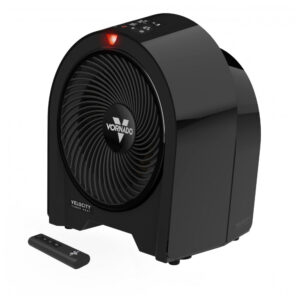Aquecedor Vornado Velocity 5R Preto Velocity Tuned Heat Auto Climate 2 Níveis Timer 12h Controle Remoto IR Touch LED 120V