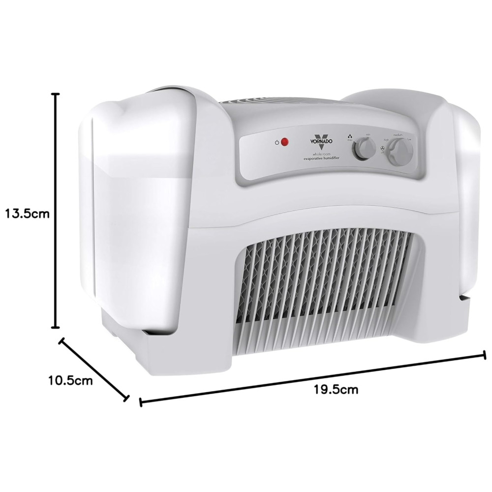 Umidificador Evap40 de 1,2 litros com 3 velocidades, VORNADO HU1 0045 65, Branco