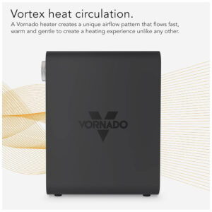 Aquecedor Elétrico Portátil com Termostato digital e Controle Remoto, 110V 1500W, Vornado, Cinza