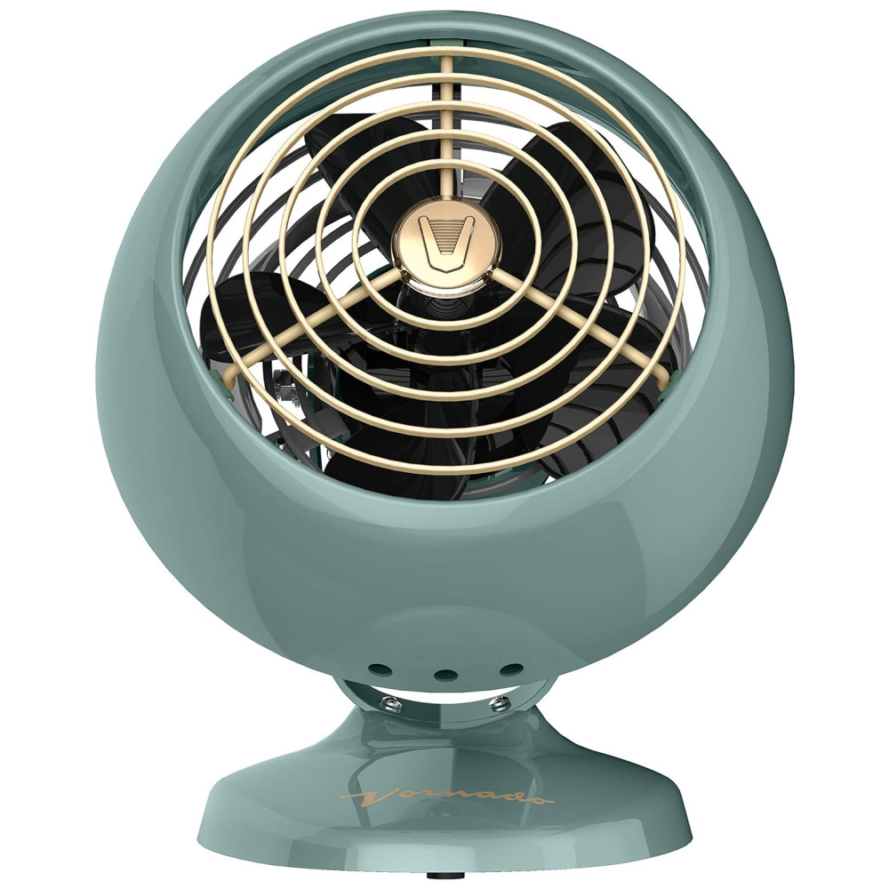 Ventilador Metálico VFAN Mini Clássico Circulador de Ar Vortex e 2 Velocidades, petróleo, VORNADO CR1 0282 17, Azul petróleo