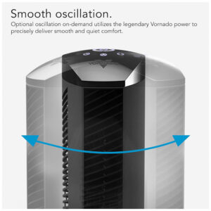 Ventilador de Torre OSCR37 AE Oscilante Funciona com Alexa, 110V 43W, VORNADO FA1 0140 06, Preto